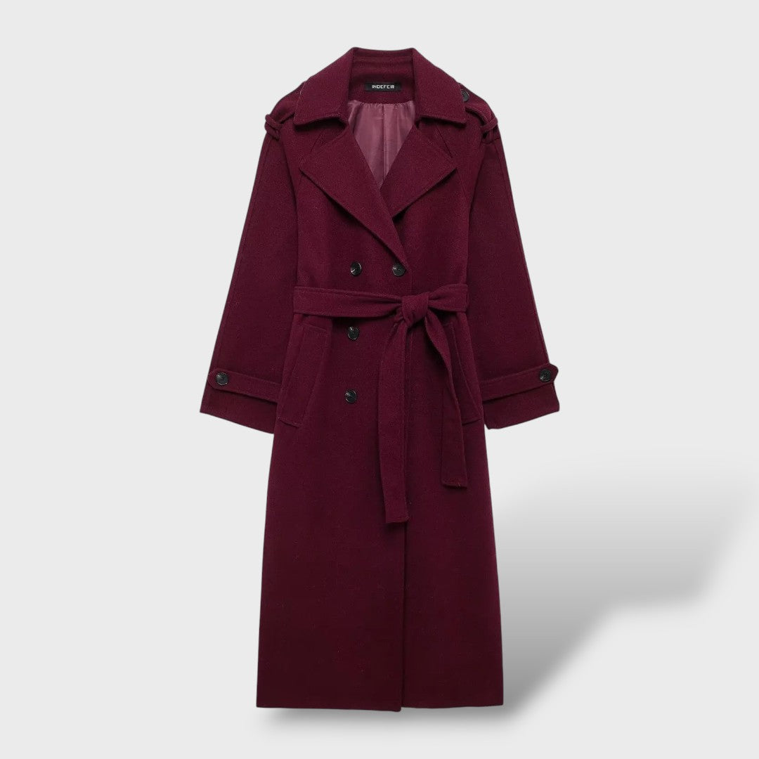 Abrigo largo elegante de invierno para mujer