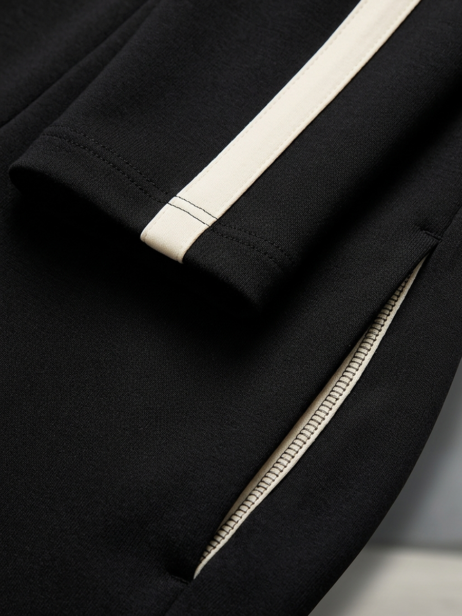 REAL | Mono negro con franjas laterales