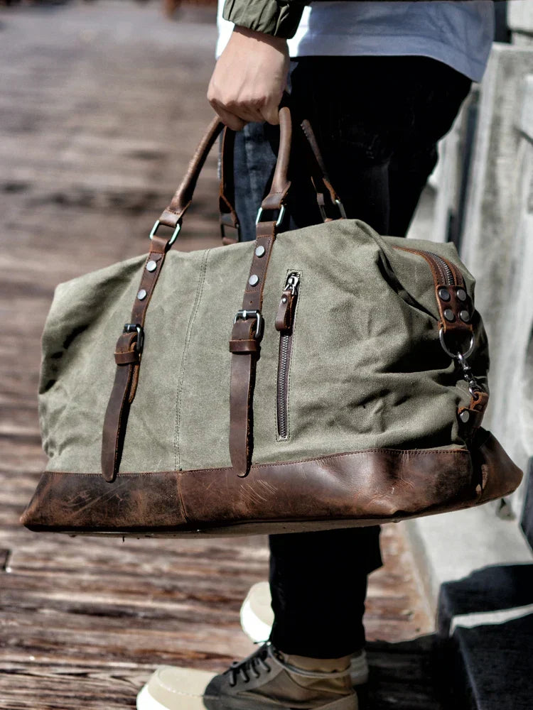 Kingsley | Bolsa de viaje de lona y piel