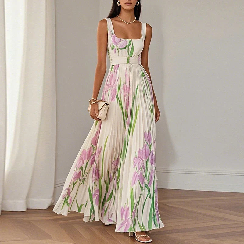 Oriah | Vestido largo floral evasé
