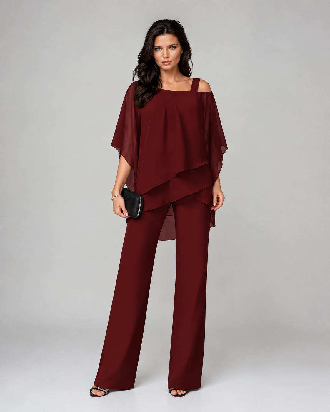Beatriz | Conjunto de dos piezas con top de capas