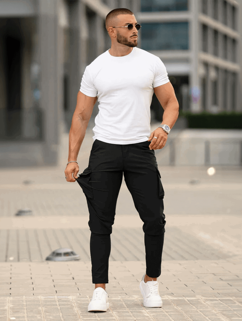 Franco | Pantalones cargo negros