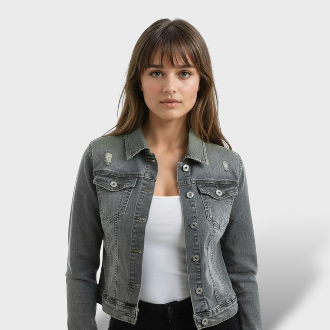 Chaqueta vaquera entallada para mujer