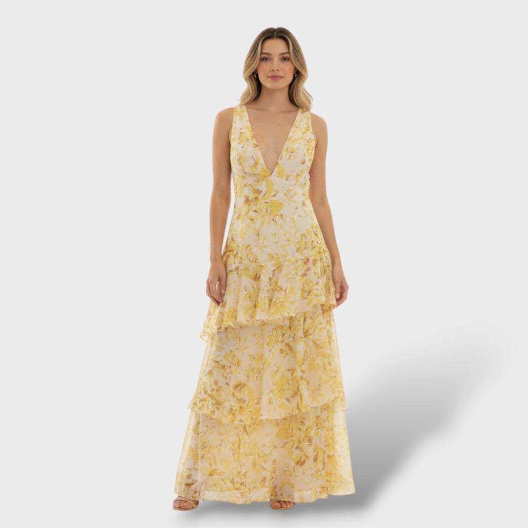 Vestido largo elegante de mujer