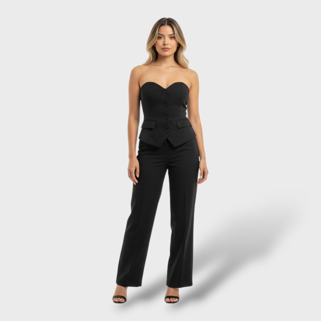 Conjunto de top y pantalón ancho