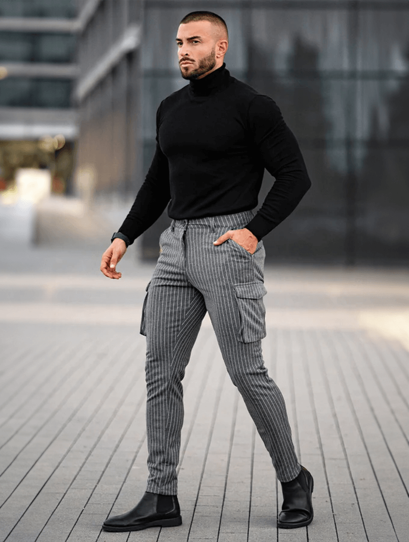 Vittorio | Pantalones slim fit grises