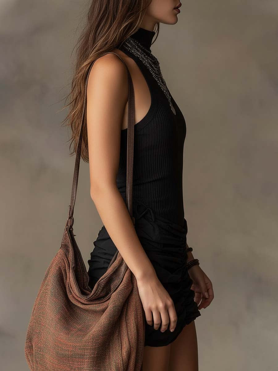 Vestido bohemio de tirantes cruzados con lazada