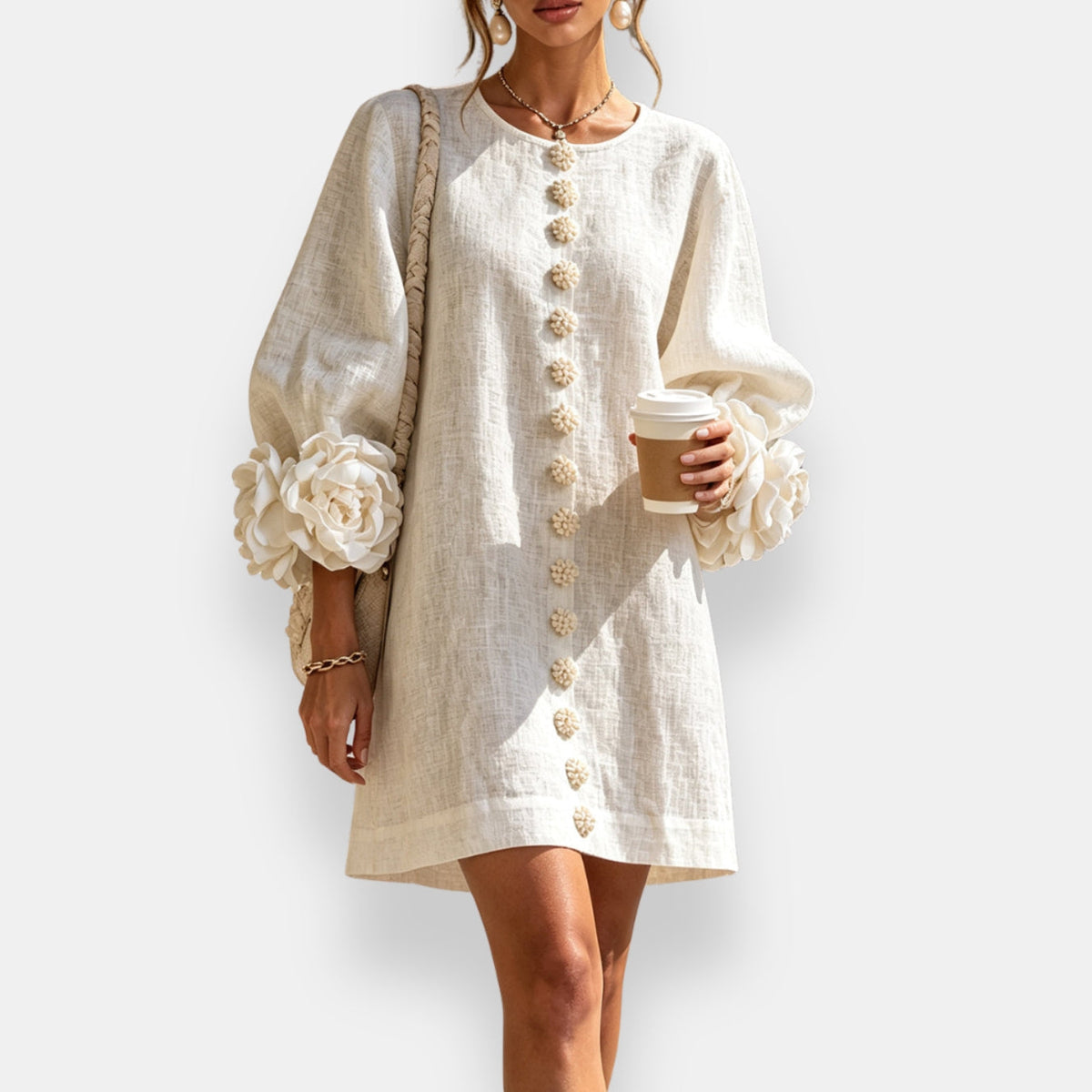 Clau | Vestido de flores en relieve
