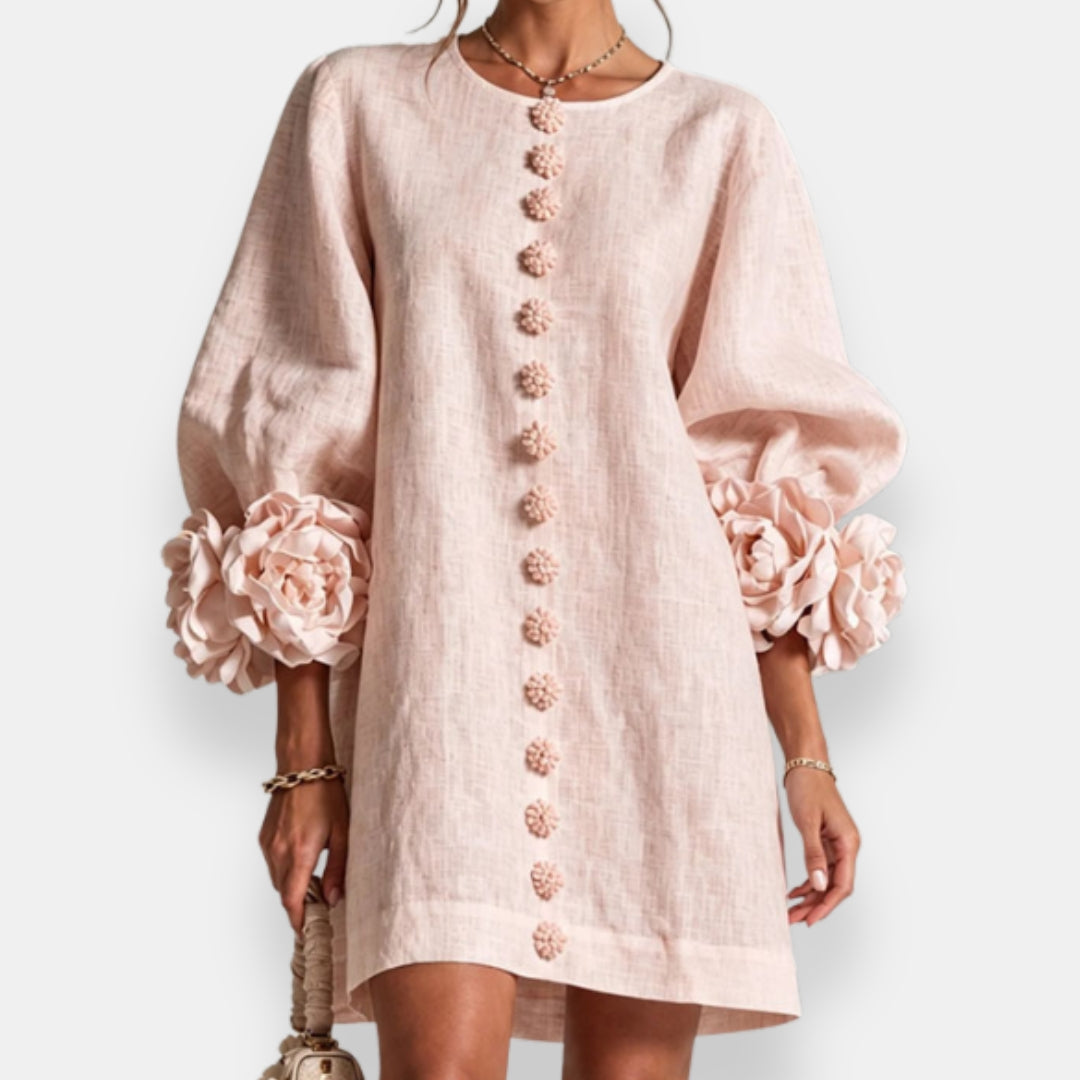 Clau | Vestido de flores en relieve