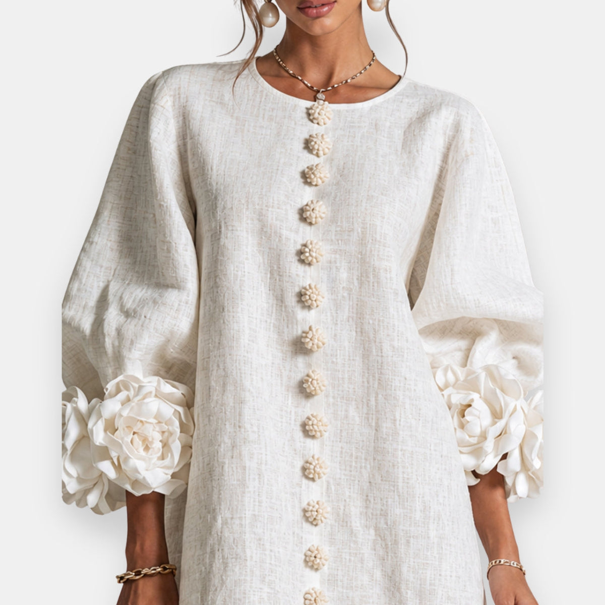 Clau | Vestido de flores en relieve