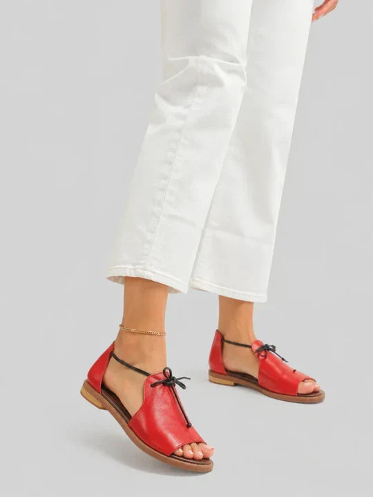 Liliana | Sandalias planas con lazada