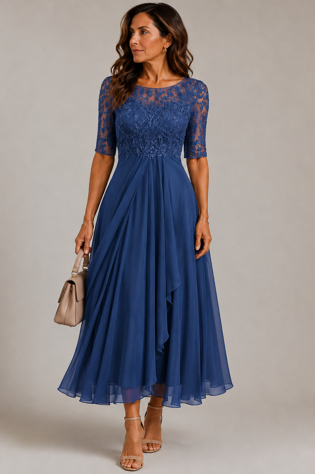 Celia | Vestido elegante con detalles de encaje