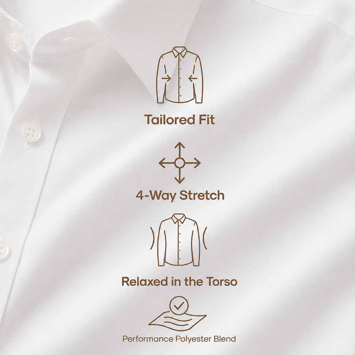 Camisa elástica de corte ajustado