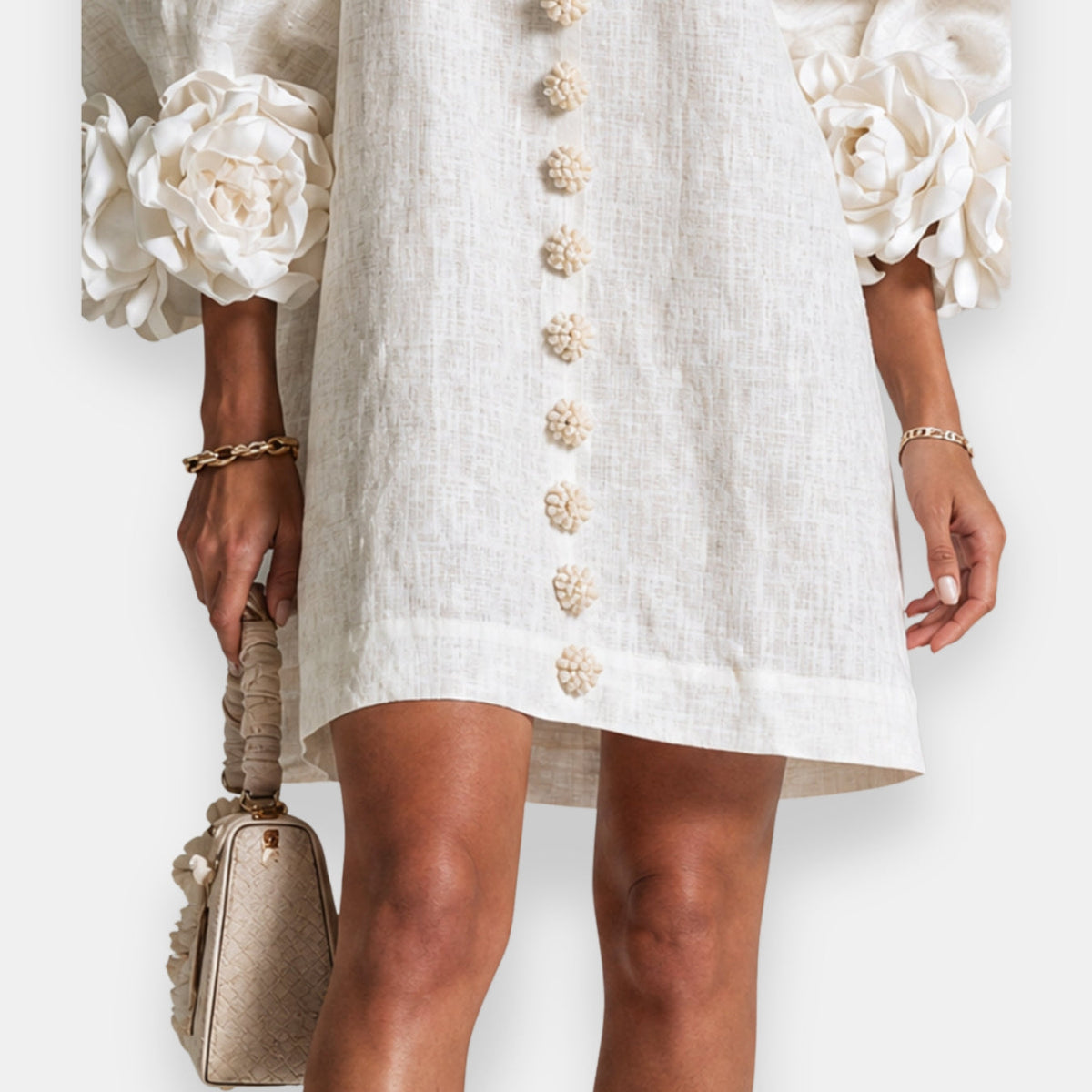 Clau | Vestido de flores en relieve