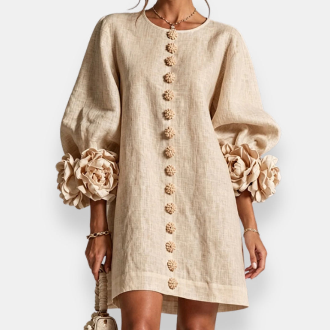 Clau | Vestido de flores en relieve
