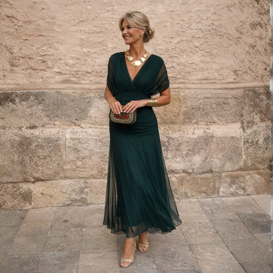 REAL | Vestido largo de hombros descubiertos