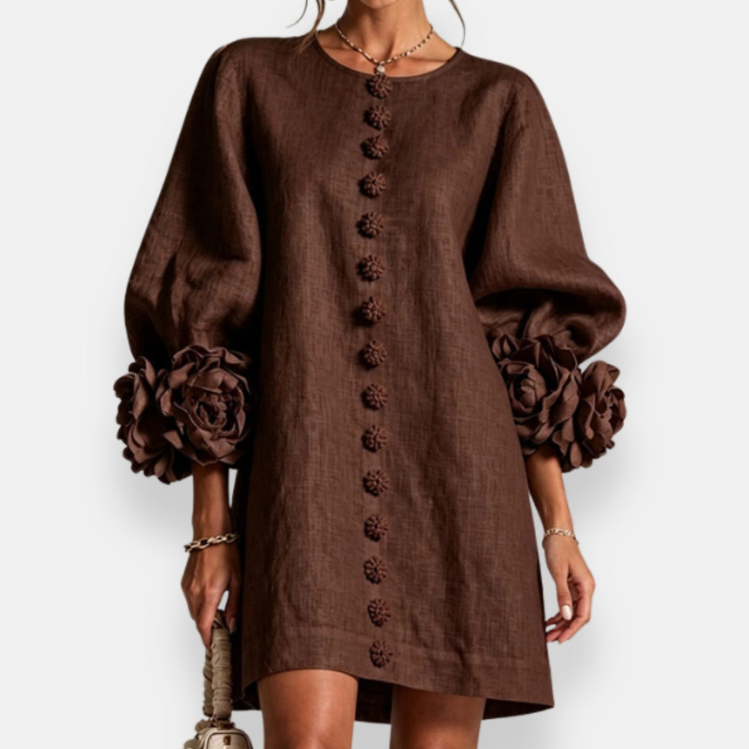 Clau | Vestido de flores en relieve
