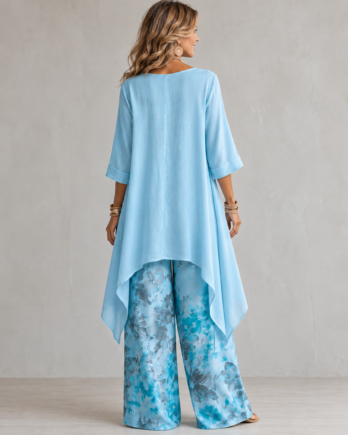 Mercedes | Conjunto elegante de dos piezas con estampado floral