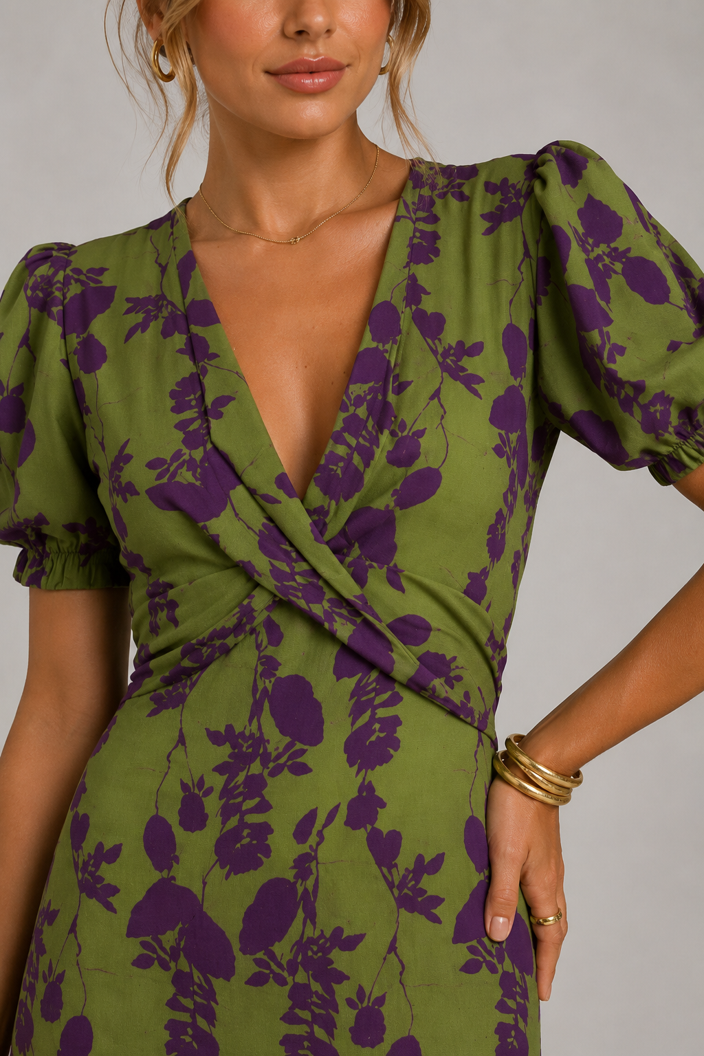 Alicia | Vestido midi floral cruzado