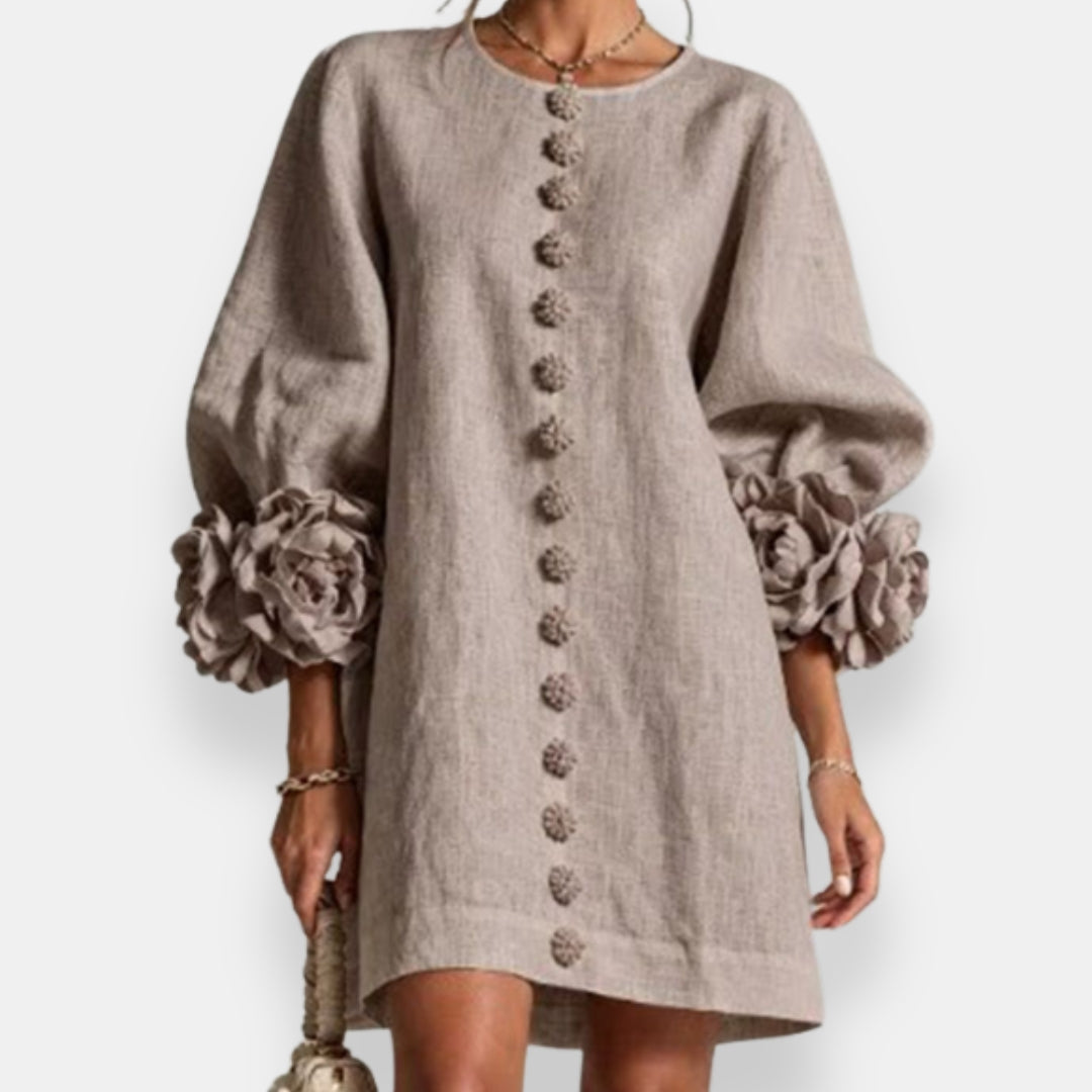 Clau | Vestido de flores en relieve