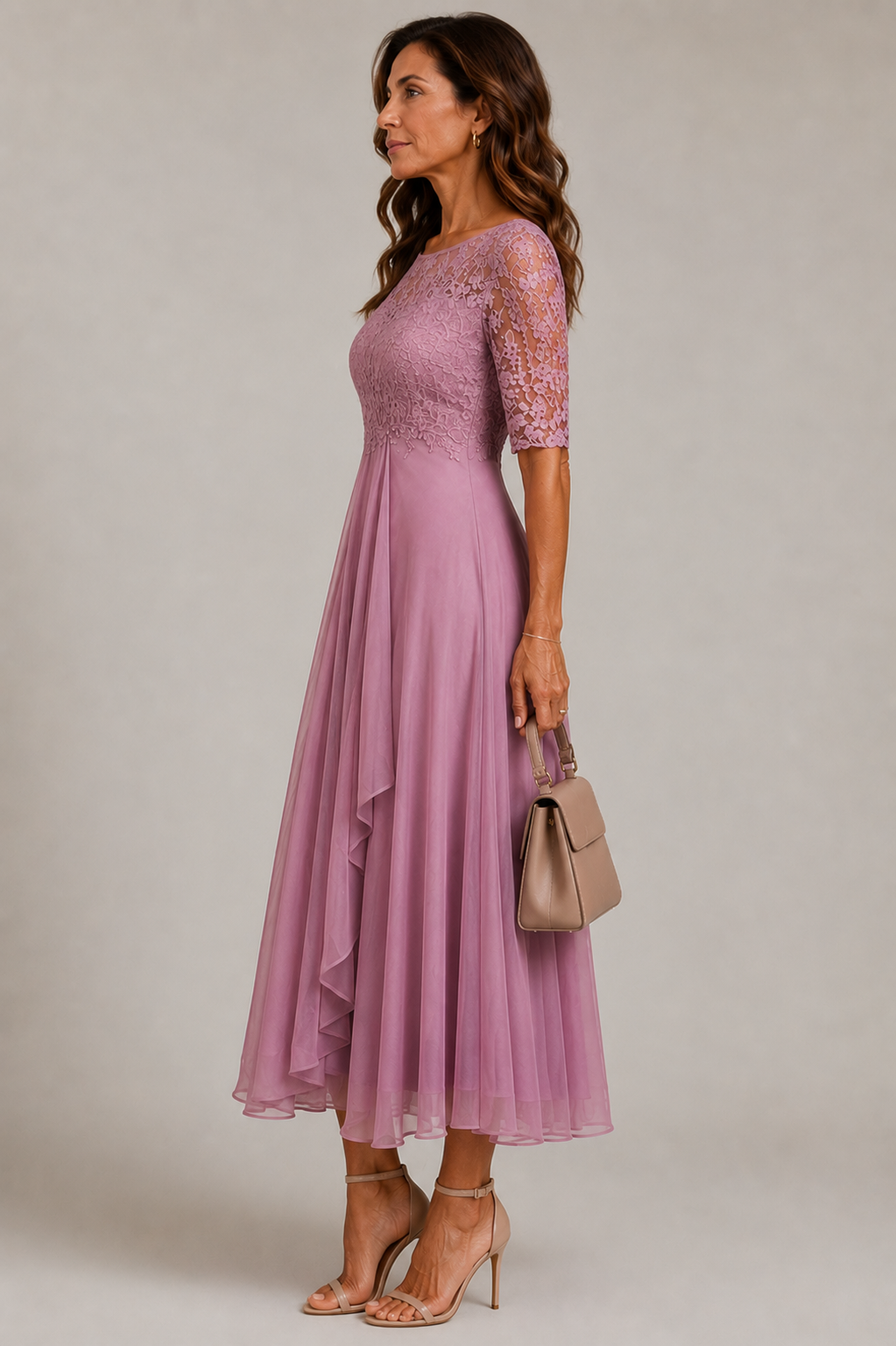 Celia | Vestido elegante con detalles de encaje