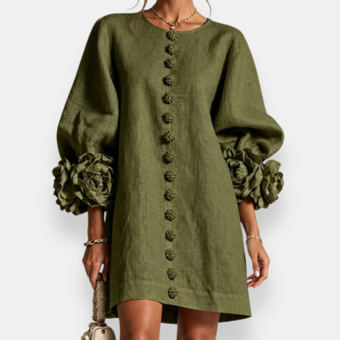 Clau | Vestido de flores en relieve