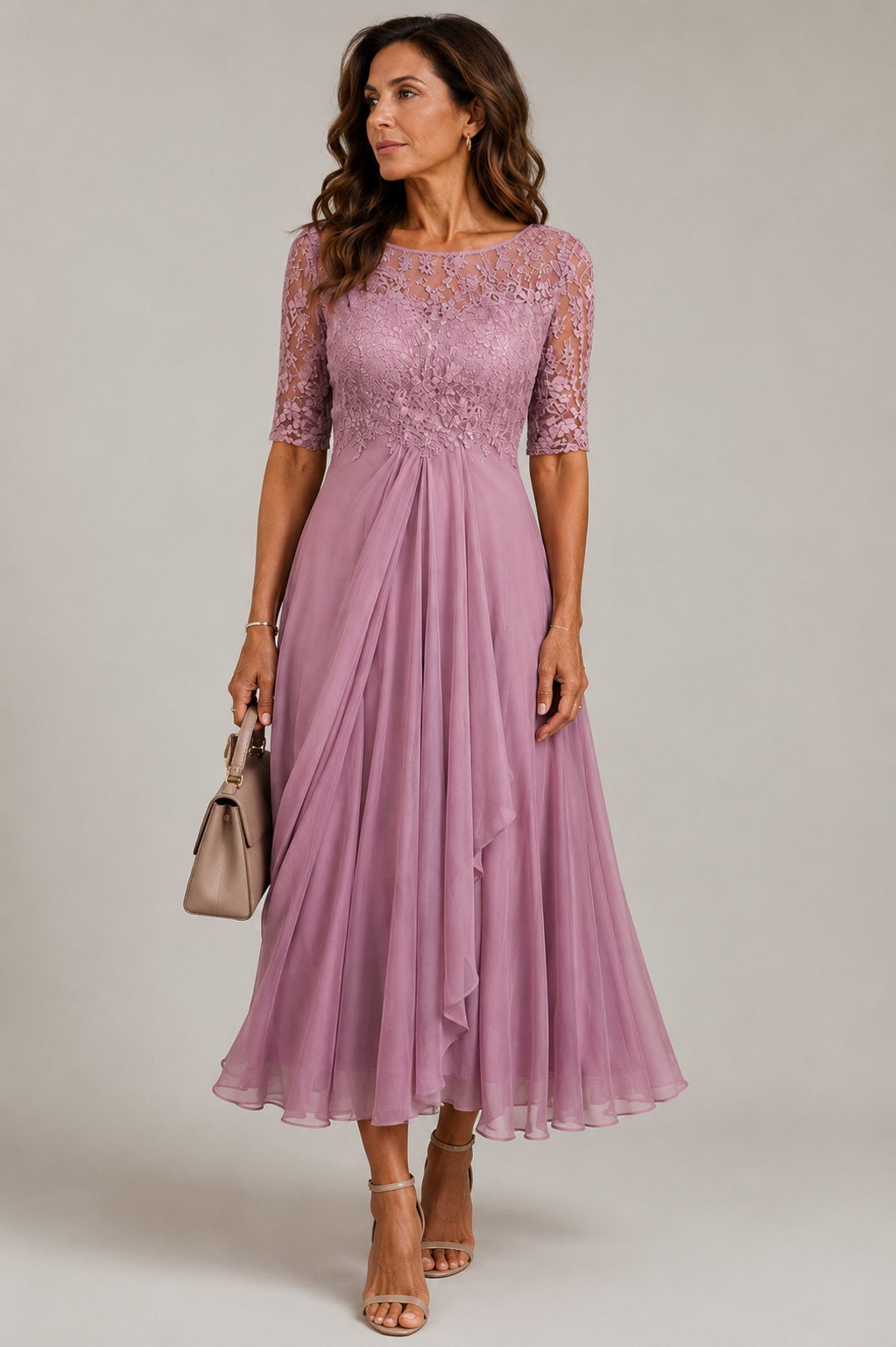Celia | Vestido elegante con detalles de encaje