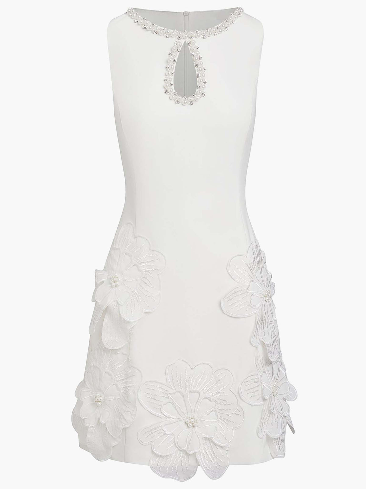 Minivestido elegante sin mangas con abertura
