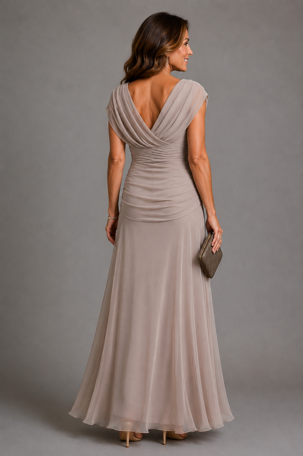 Lucía | Vestido largo elegante con escote drapeado
