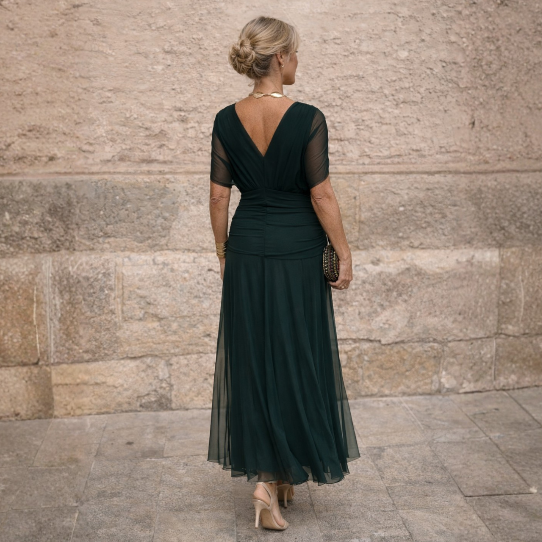 REAL | Vestido largo de hombros descubiertos