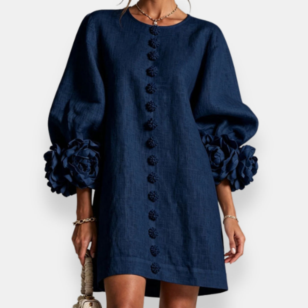 Clau | Vestido de flores en relieve