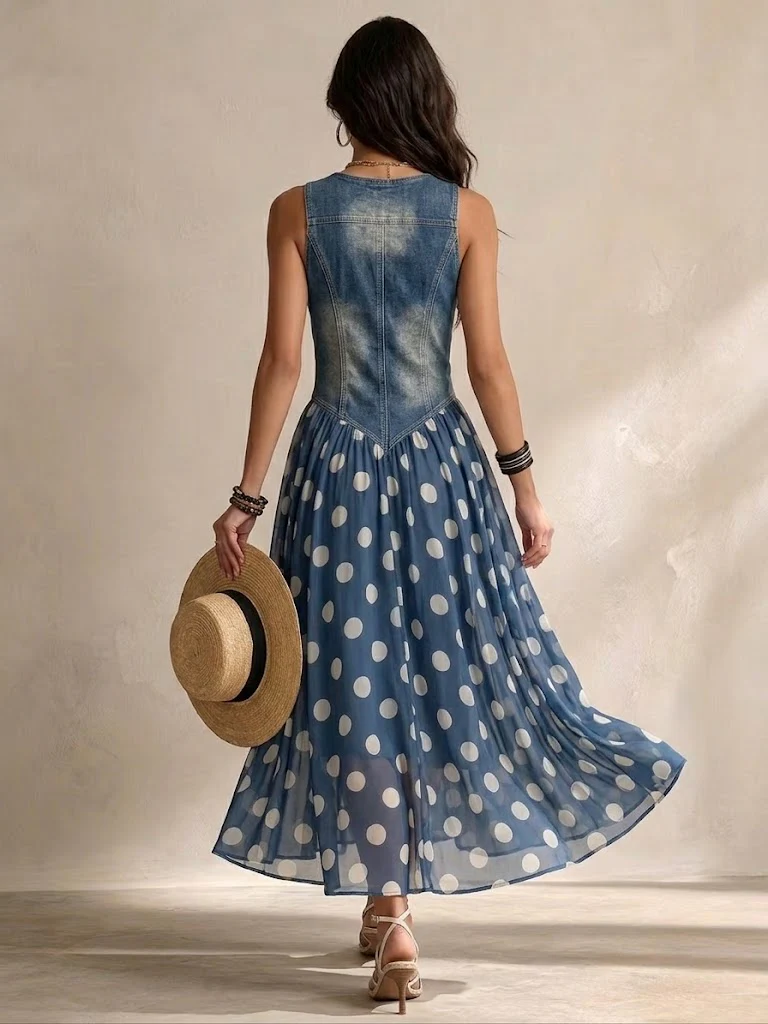 REAL | Vestido largo de lunares exclusivo
