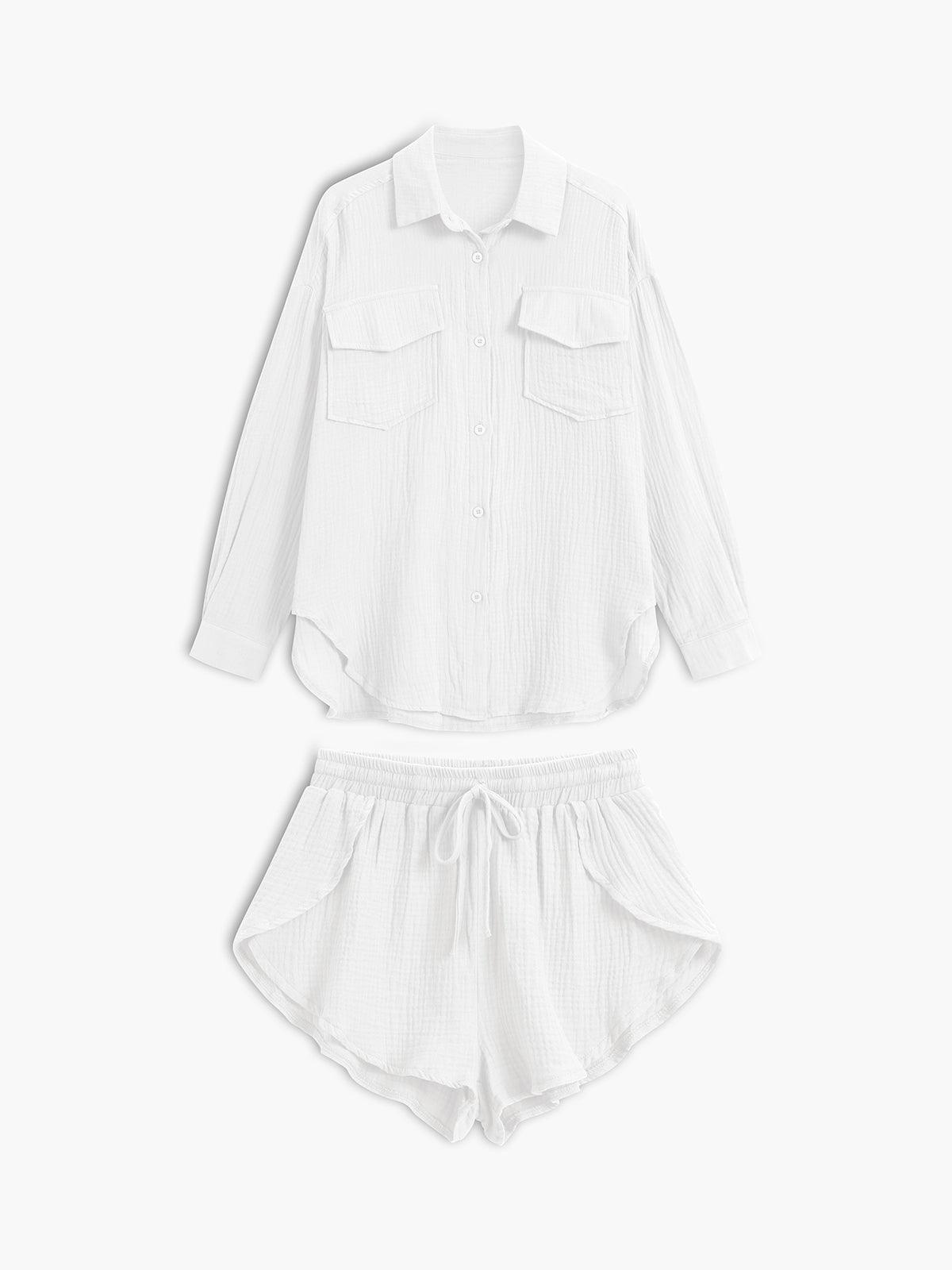 Conjunto minimalista de camisa y pantalón corto