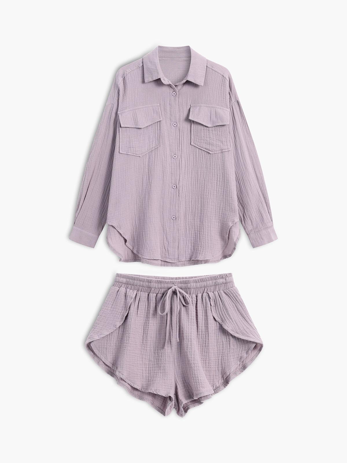 Conjunto minimalista de camisa y pantalón corto