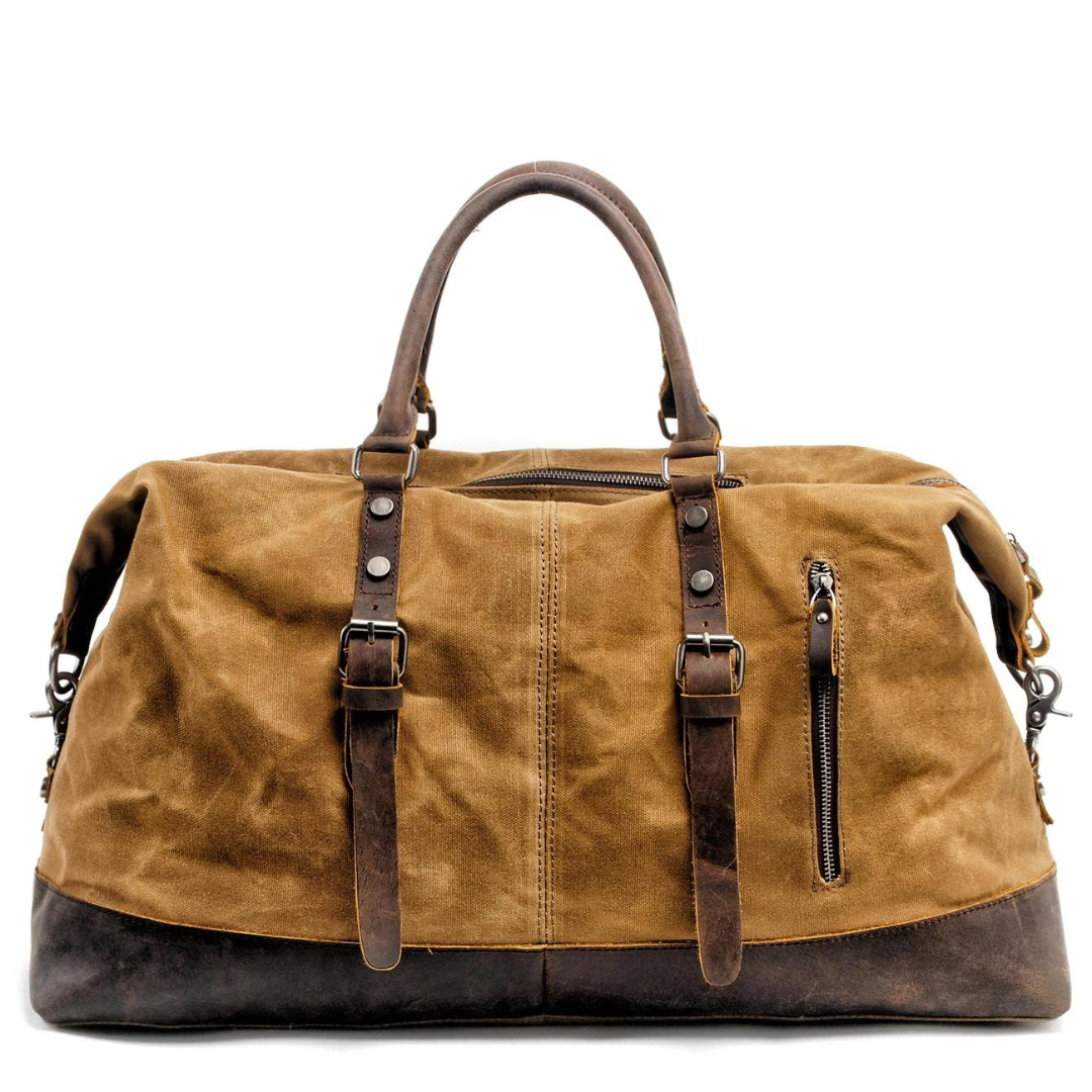 Kingsley | Bolsa de viaje de lona y piel