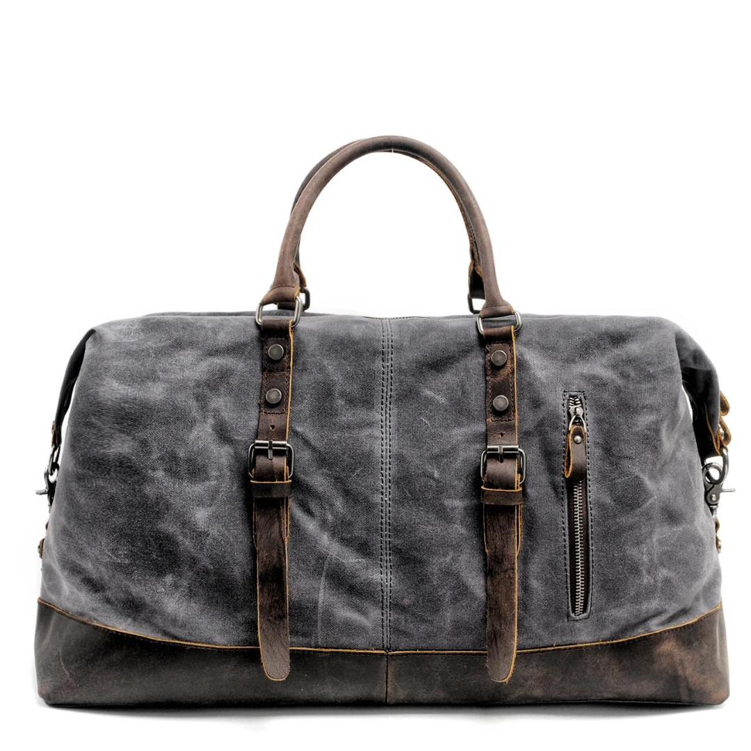 Kingsley | Bolsa de viaje de lona y piel
