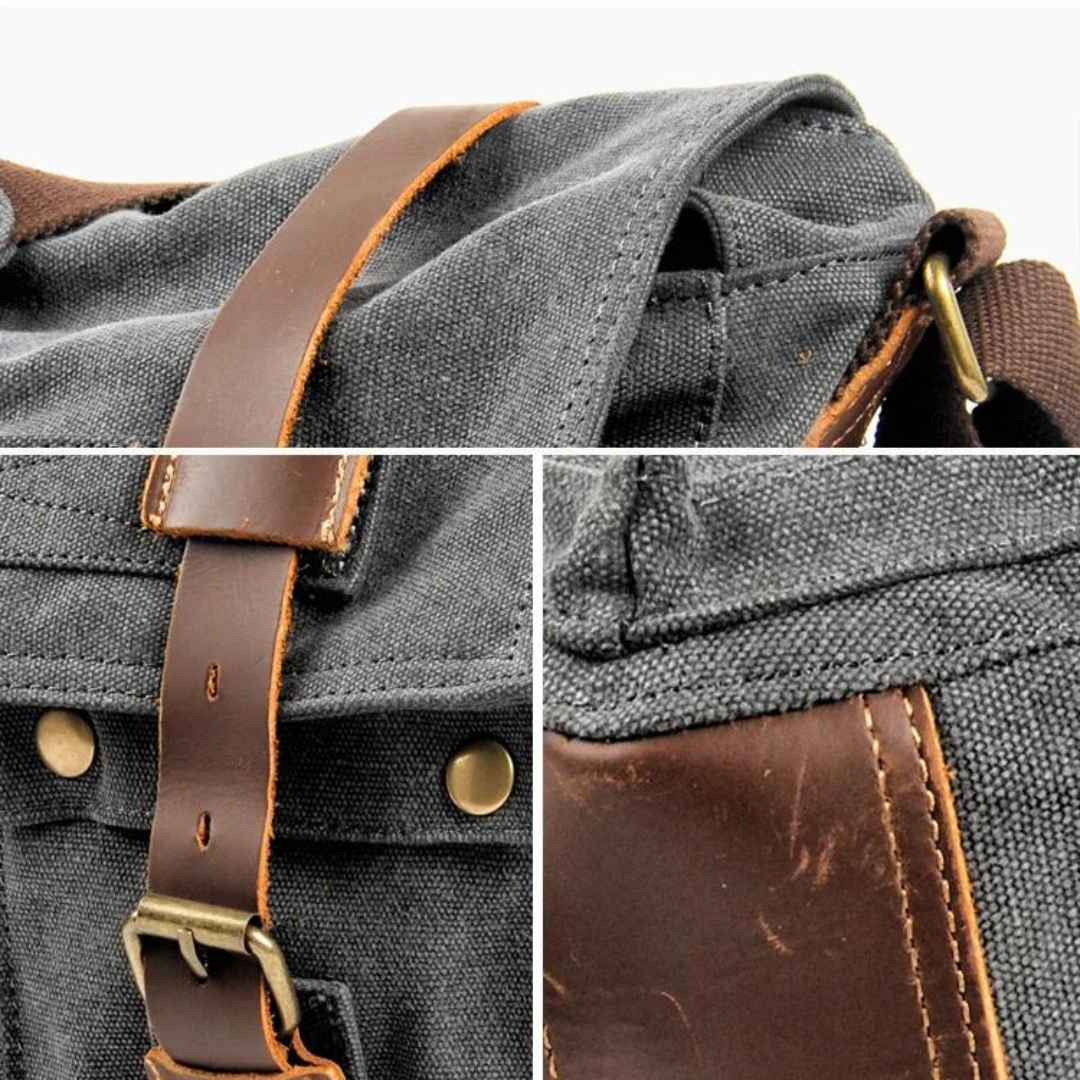 Kingsley | Bolsa de viaje de lona y piel