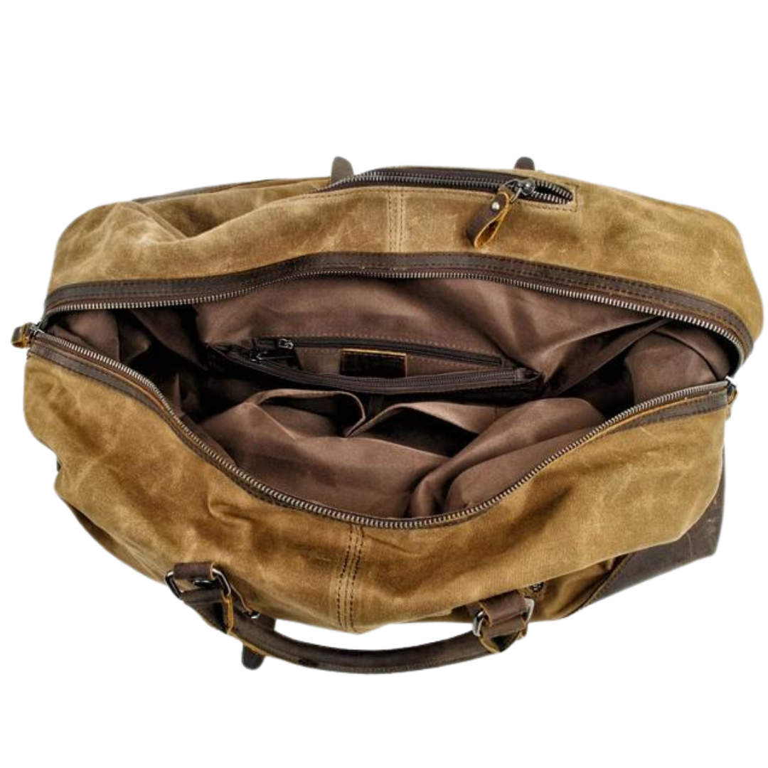Kingsley | Bolsa de viaje de lona y piel