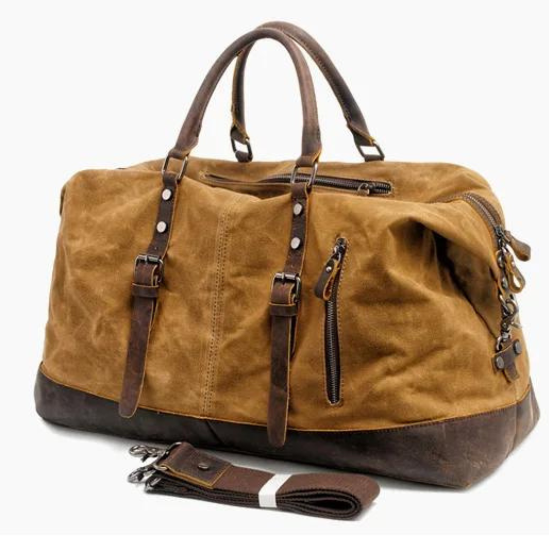 Kingsley | Bolsa de viaje de lona y piel