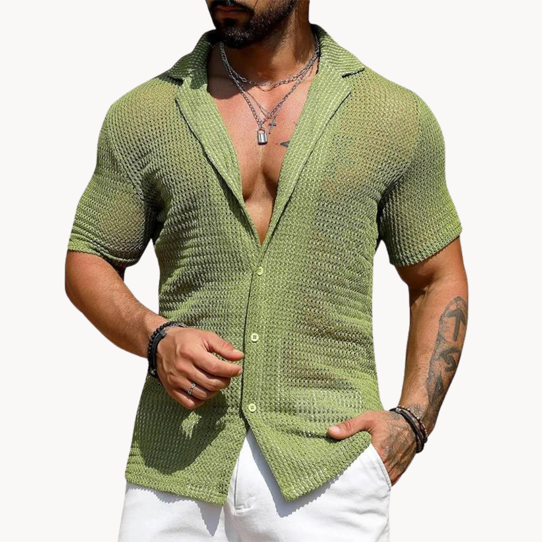 Rodrigo | Camisa calada de manga corta