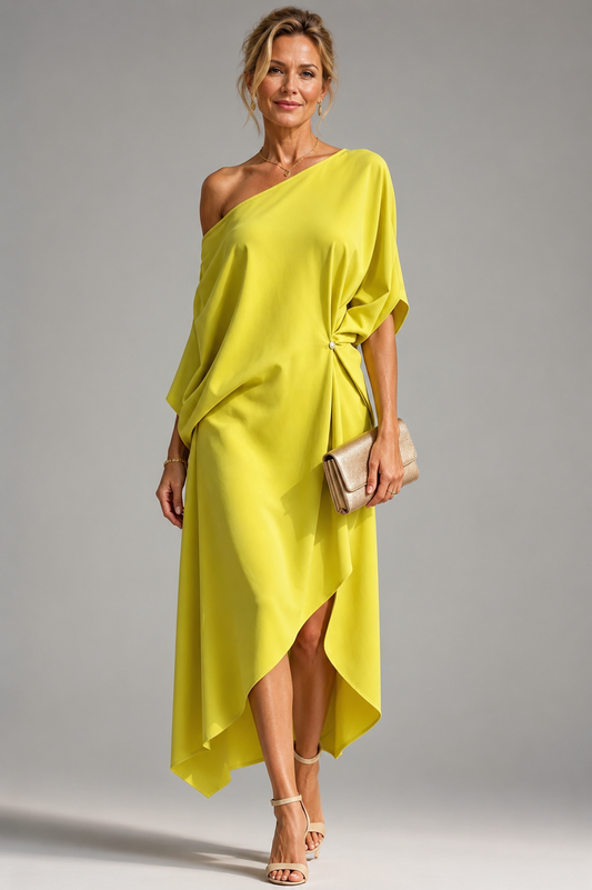 Camila | Vestido fluido asimétrico
