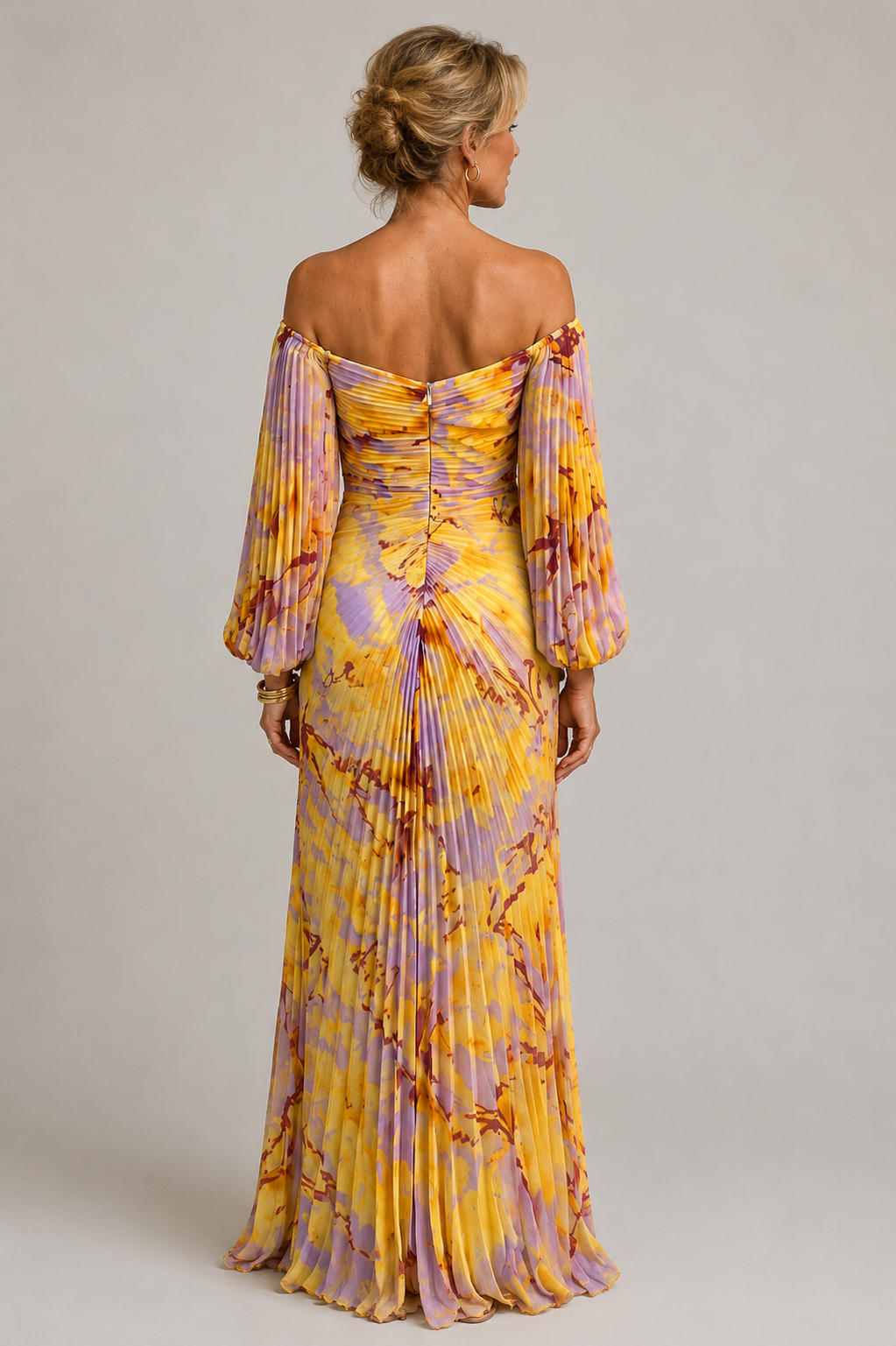 Marina | Vestido largo floral con abertura lateral
