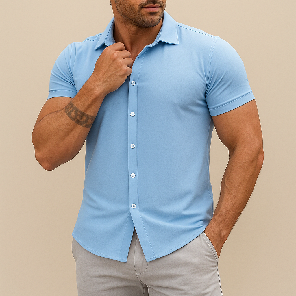 Camisa ajustada de algodón
