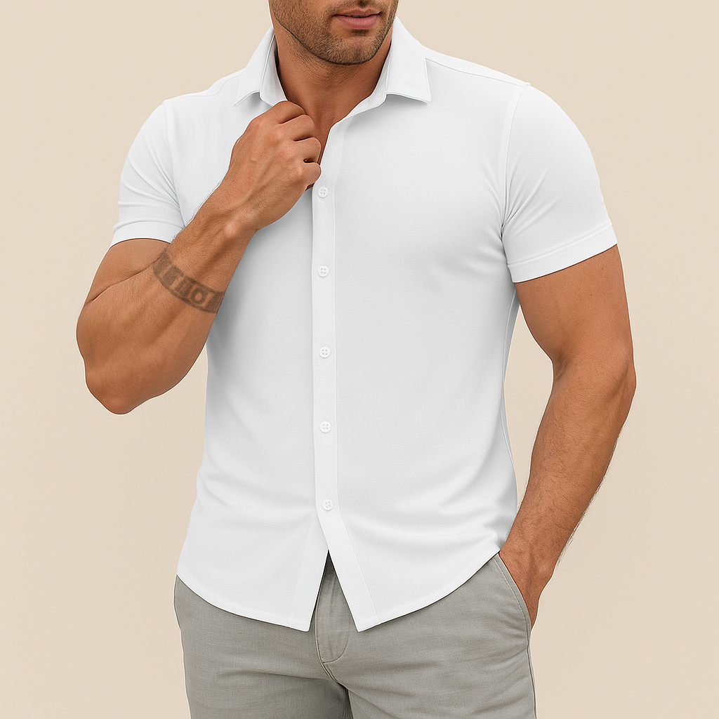 Camisa ajustada de algodón