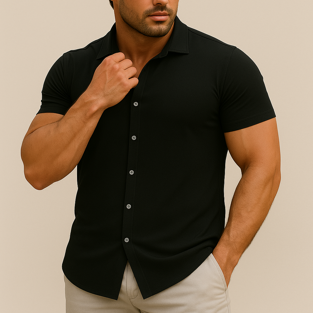 Camisa ajustada de algodón