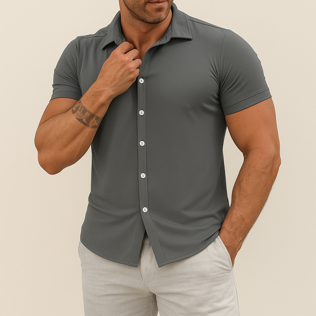 Camisa ajustada de algodón