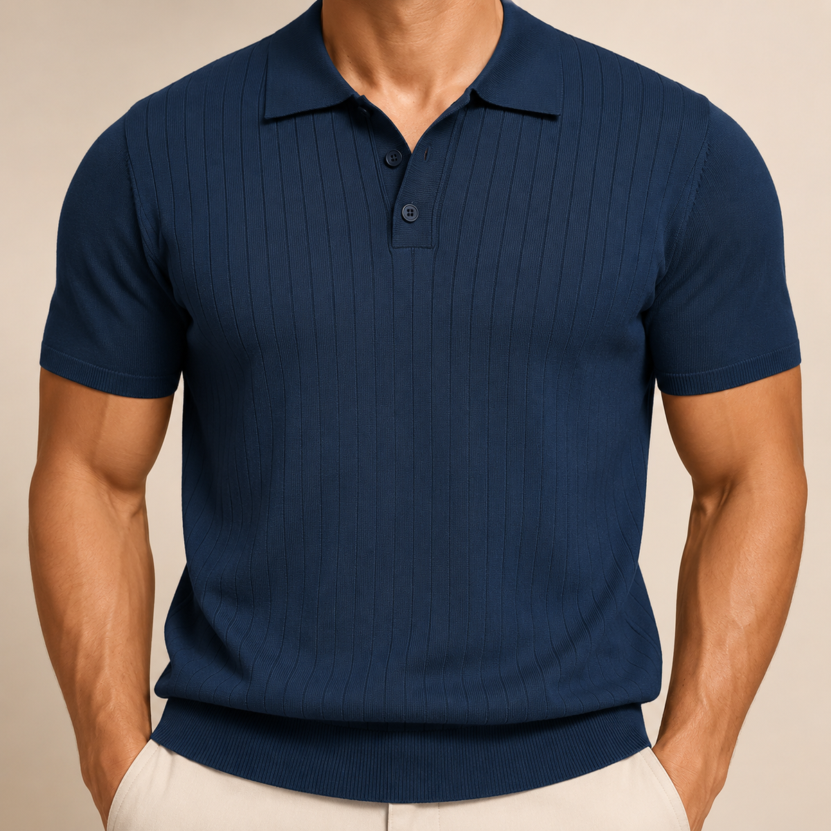 Polo de punto de canalé