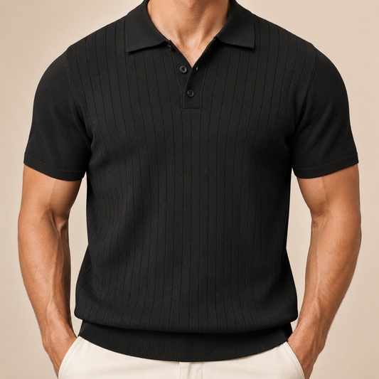 Polo de punto de canalé