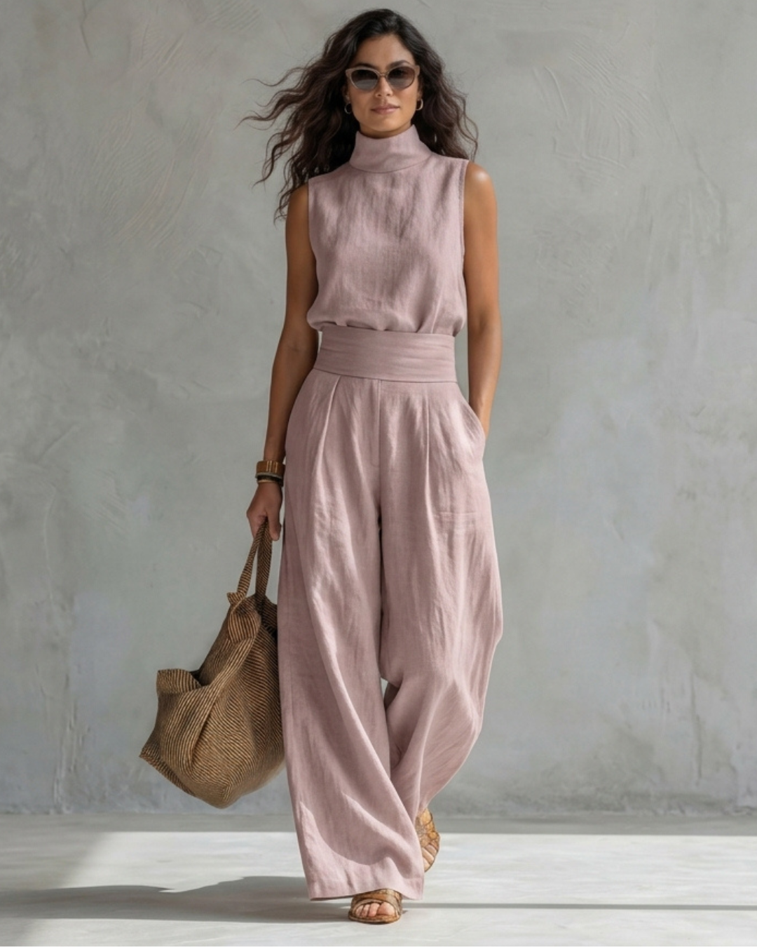 María | Conjunto de pantalón palazzo y top