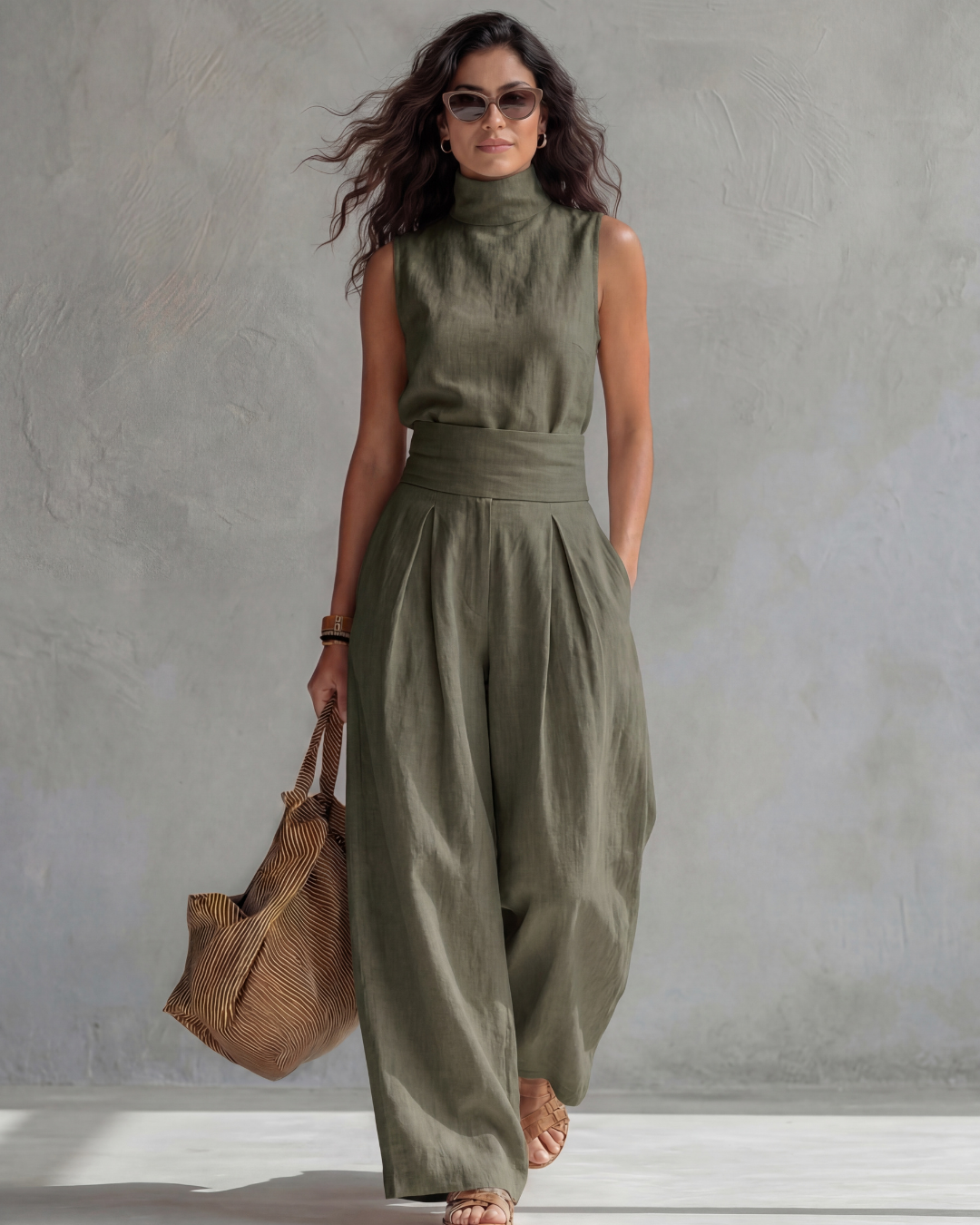 María | Conjunto de pantalón palazzo y top